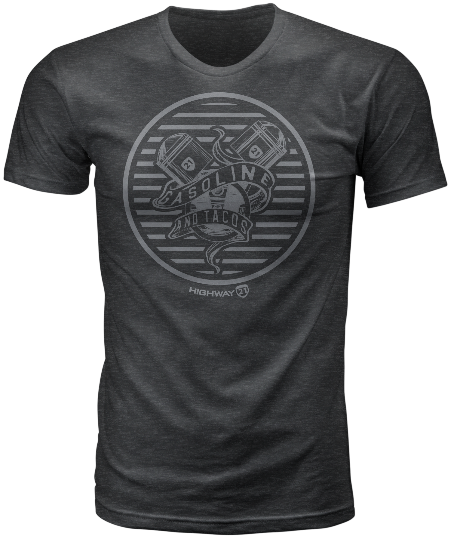 Gasoline Tee Charcoal Sm