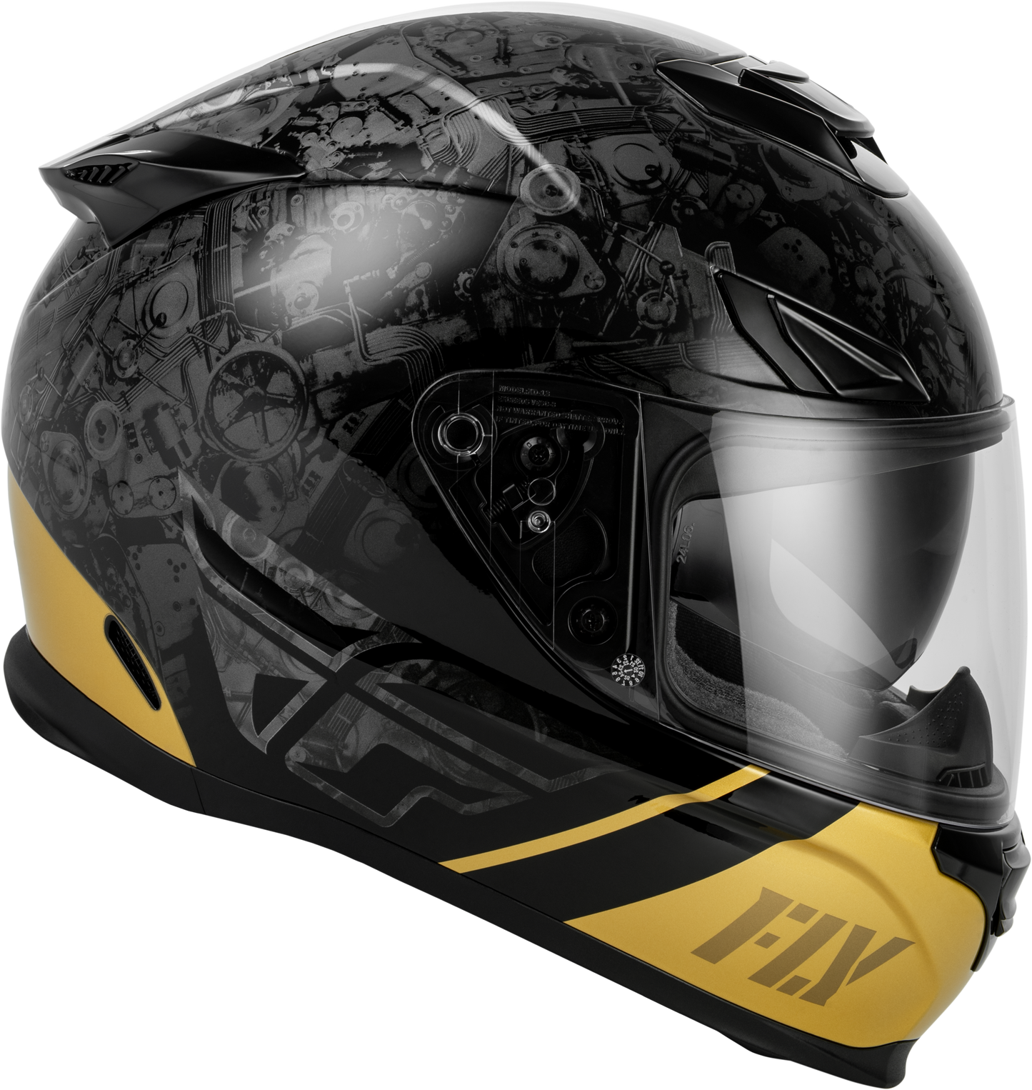 Sentinel Mech Helmet Black/Grey/Gold Xl