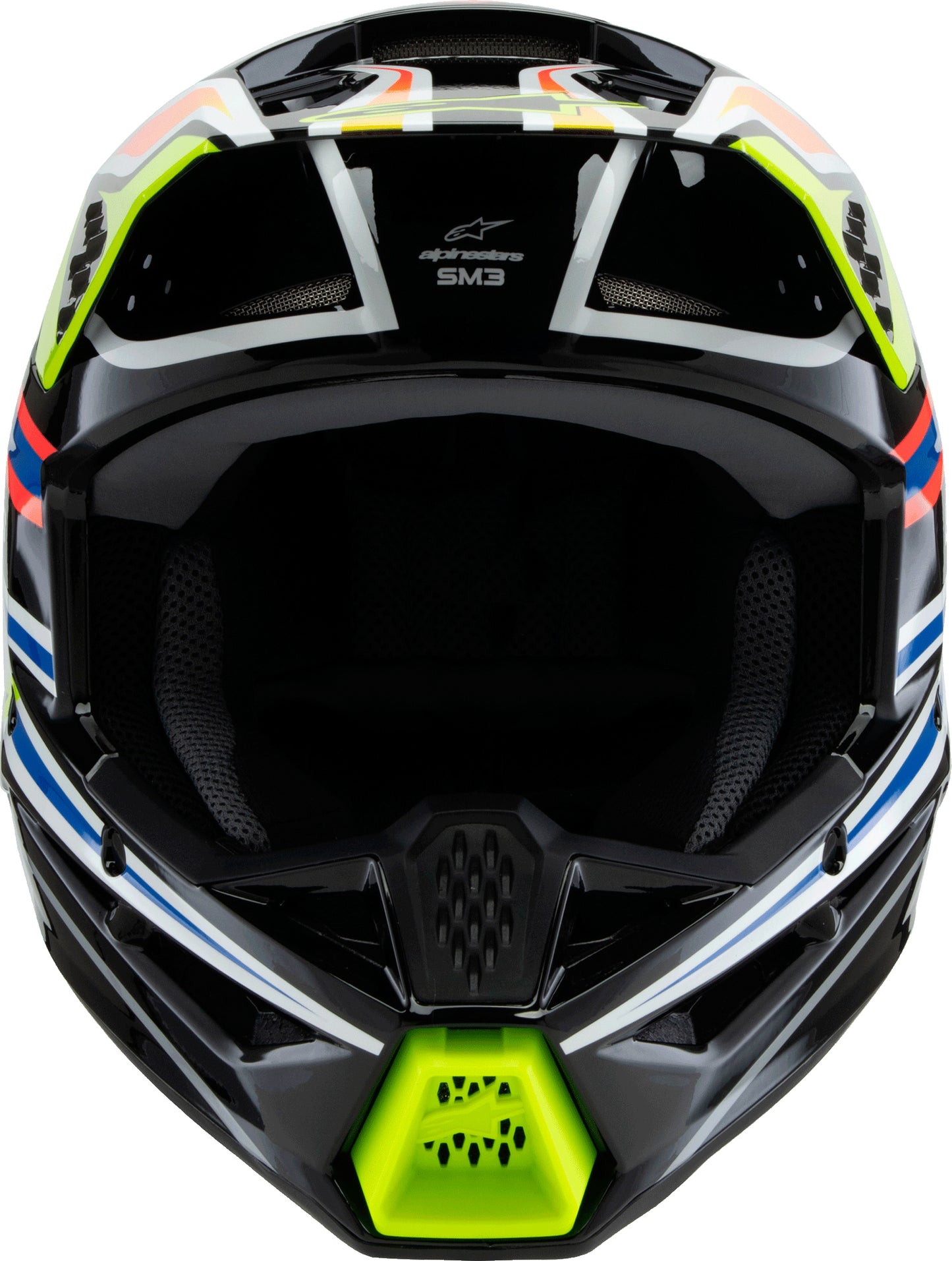 Sm3 Youth Wurx Helmet Blk/Ylw Fluo/Blue/Red  Ym