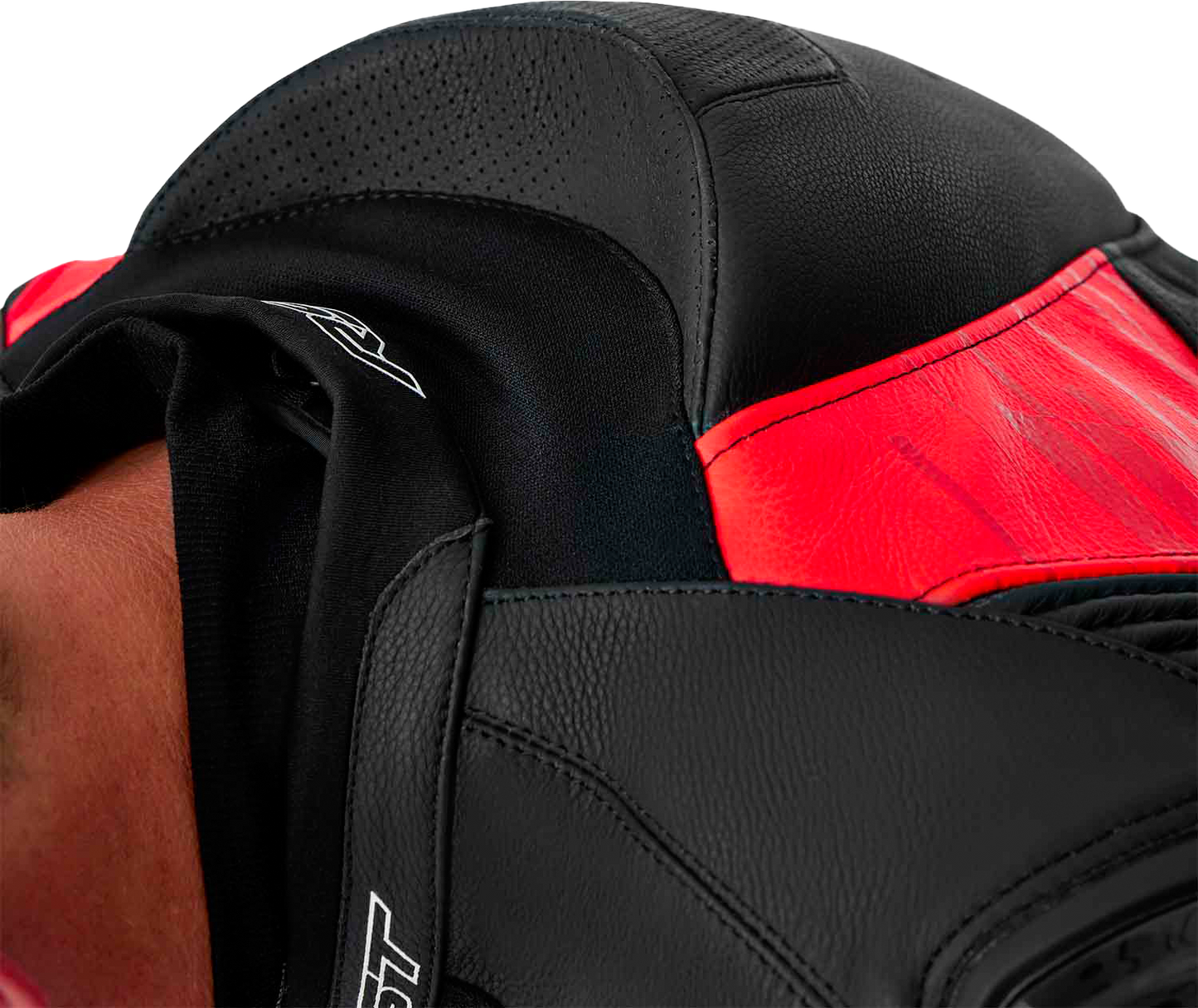 Tractech Evo D3o Jacket Blk/Flo Red Leather Lg