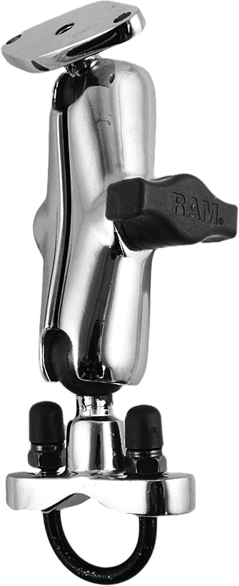 Handlebar Rail Mount Chrome W/Stainless Steel U Bolt Base
