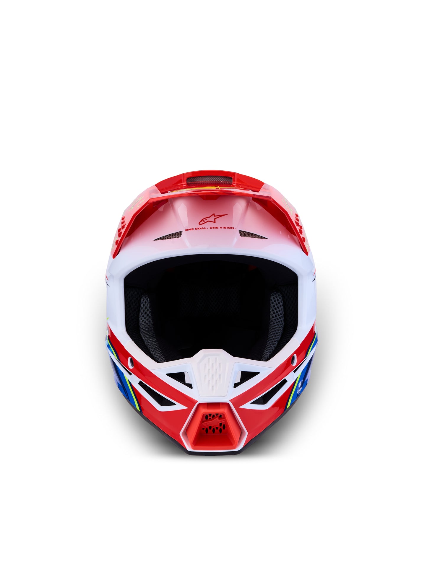 S M3 Falcon Yth Hlmt Ece06/Dot Red Fl/Wht/Blue/Yl Fl Gl Ys