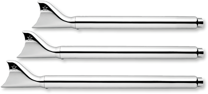 Sharktail Duals Chrome 2.5"Odx32" `97 06 Softail