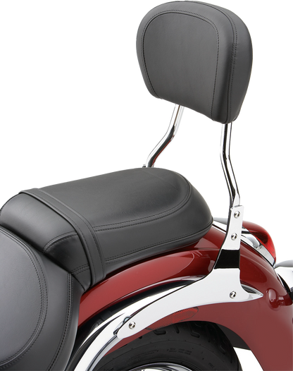 Short Round Sissy Bar W/Pad Chrome Yam Raider 08 18
