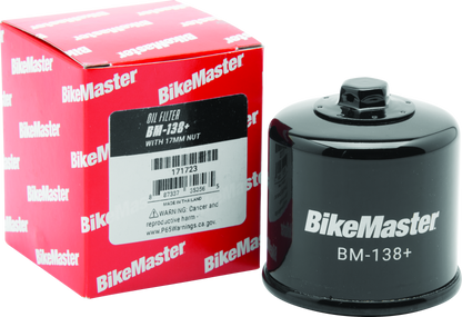BikeMaster BM-138+ Oil Filter - Black