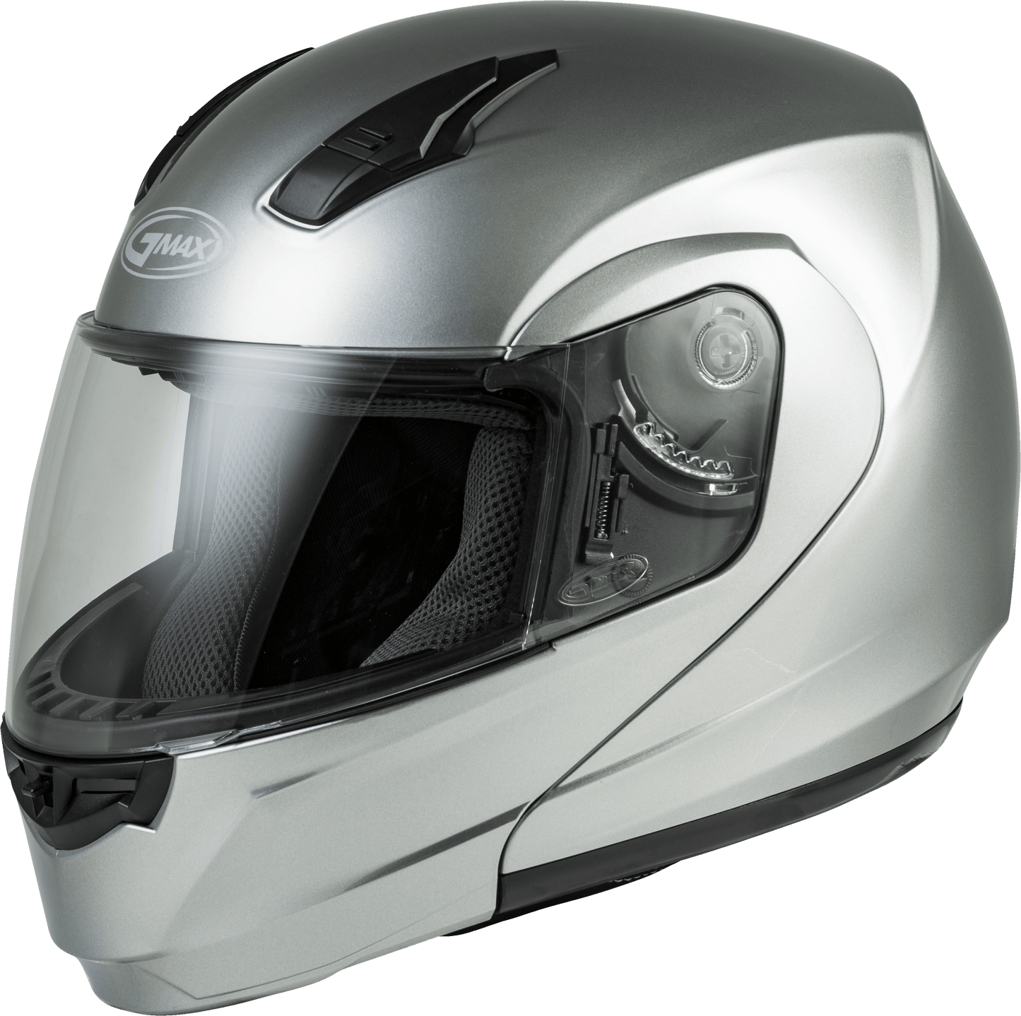 Md 04 Modular Helmet Metallic Silver 3x