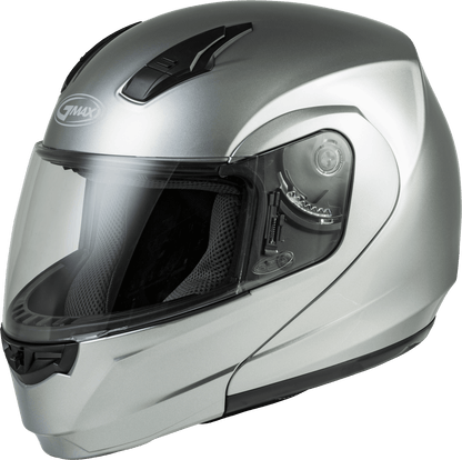 Md 04 Modular Helmet Metallic Silver 3x