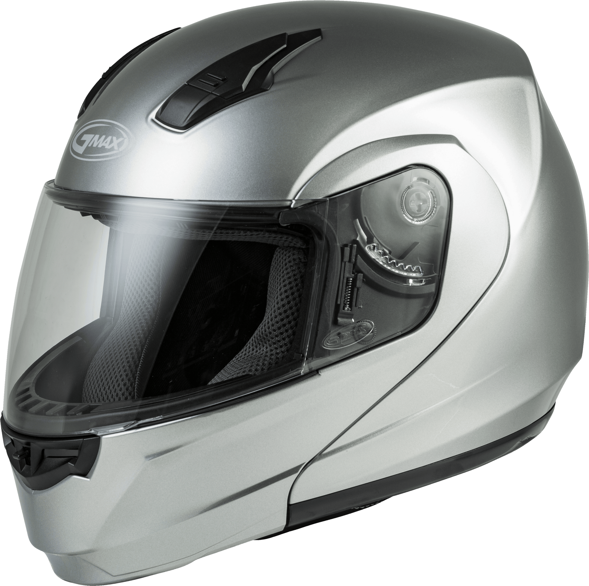 Md 04 Modular Helmet Metallic Silver Xs