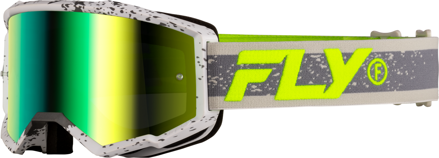 Yth Zone Goggle Drk Gry/Hi Vis W/ Iridescent Grn Mirror Lens