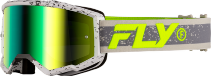 Yth Zone Goggle Drk Gry/Hi Vis W/ Iridescent Grn Mirror Lens