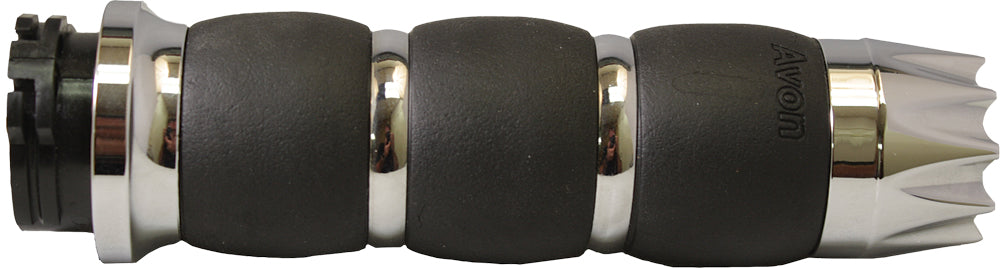 Fly By Wire Velvet Air Grips Excaliber Chrome