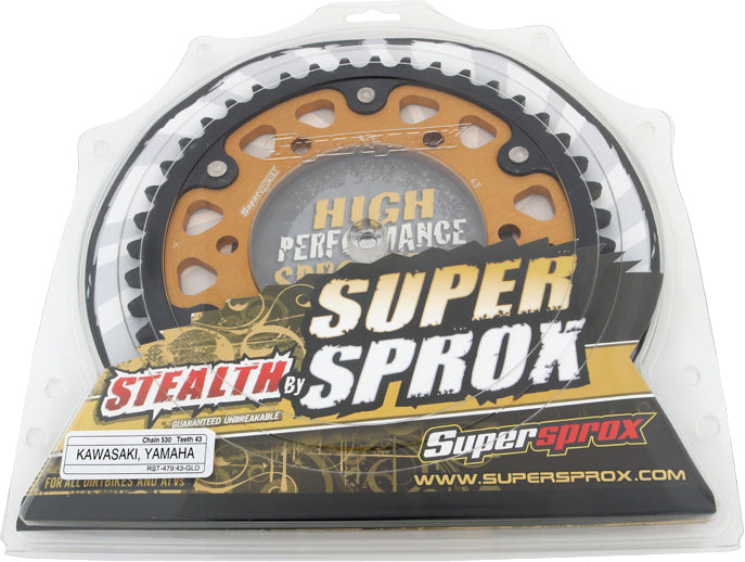 Rear Stealth Sprocket Alu/Stl 43t 530 Gld Yam