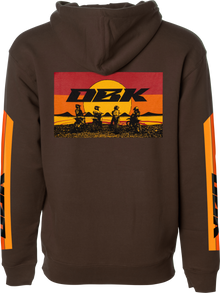 Sunday Stripe Hoodie Brown Md