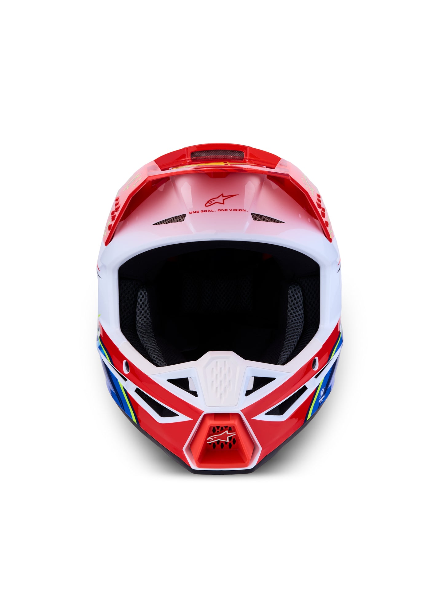 S M3 Falcon Helmet Ece06/Dot Red Fl/Wht/Blue/Yl Flgl Xl