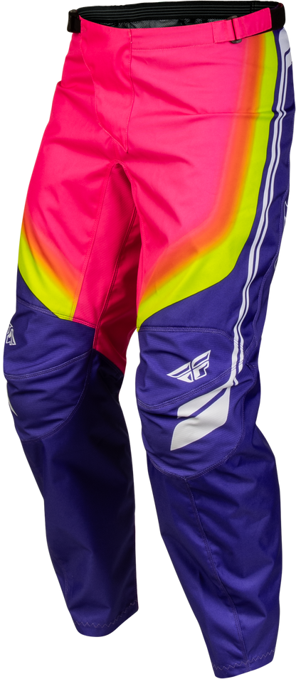 F 16 Raze Pants Purple/Pink/Yellow Sz 32