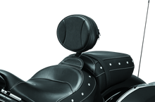 Kuryakyn Plug-N-Go Driver Backrest 14-Up Indian Black Pad, Chrome