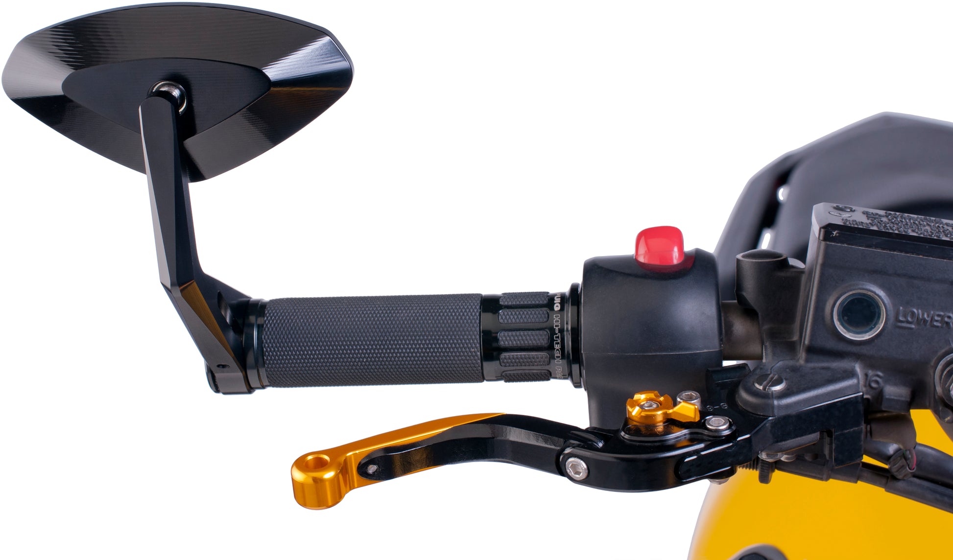 Mirror Hi Tech Bar End L/R Black