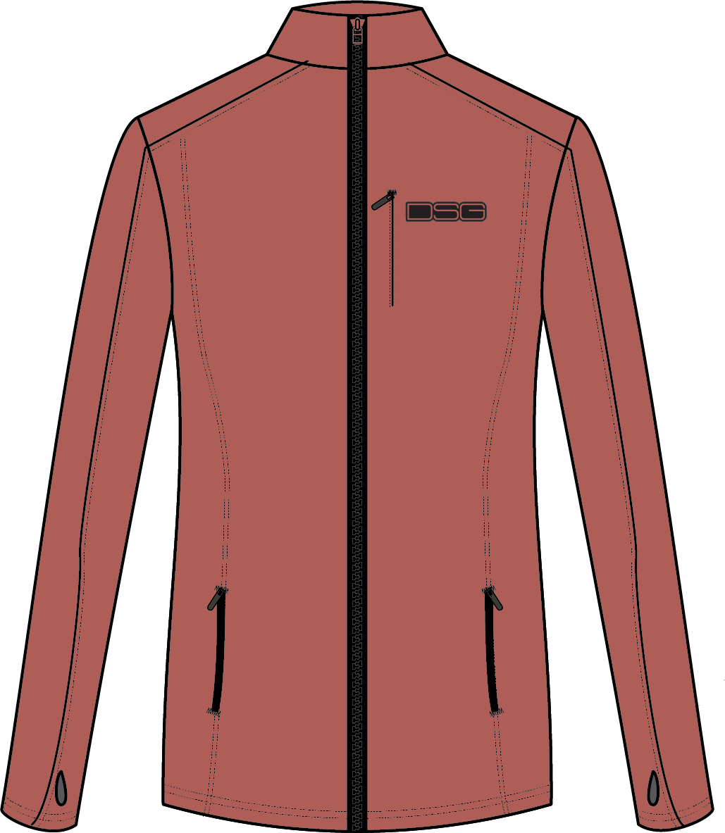Performance Fleece Zip Up Terracotta 2x