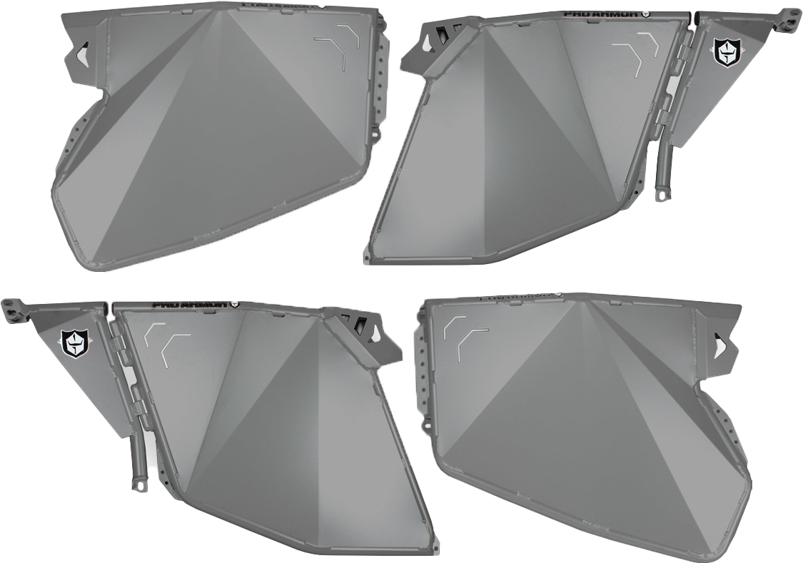 Traditional Half Doors Titanium Matte Metallic Pol