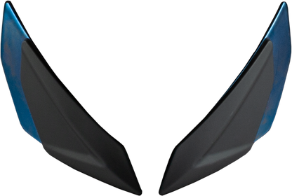Sentinel Front Side Vents Pair Blue Chrome