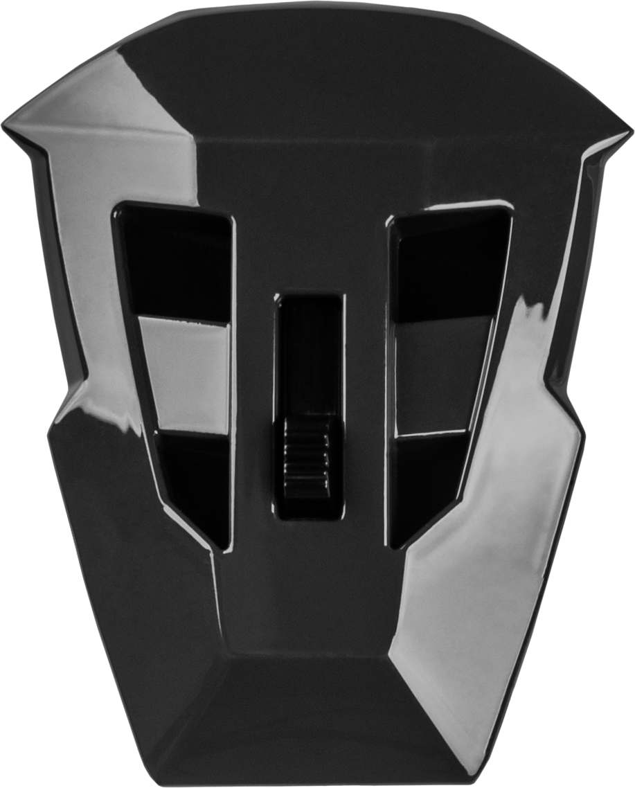 Md 74 Mouth Vent W/Screws Silver/Blue Metallic