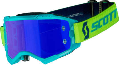 Fury Goggle Teal Blue/Neon Ylw Electric Blue Chrome Works