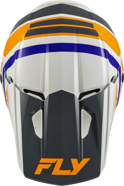 Youth Kinetic Scrap Helmet White/Orange/Blue/Grey Ys