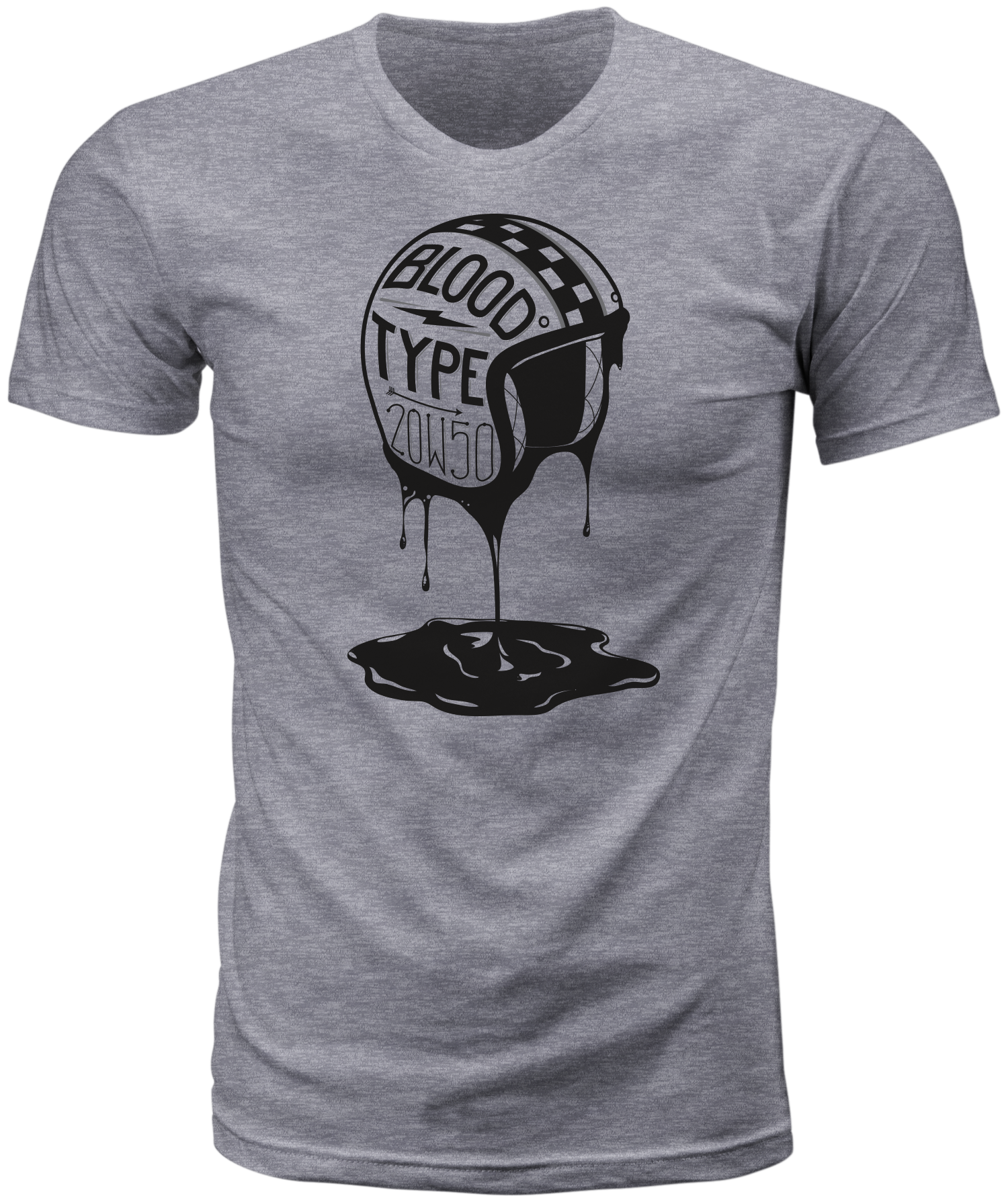 Blood Type Tee Heather Lg