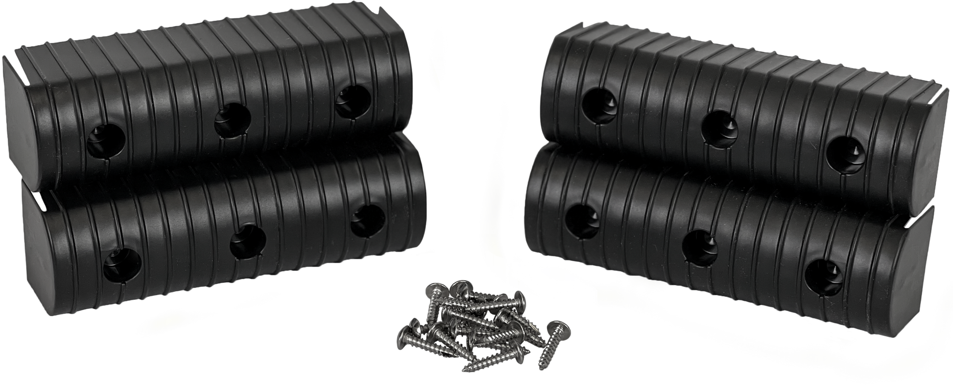 Bunk Wrap End Cap Kit 2x6 4/Pack W/ Hardware Black