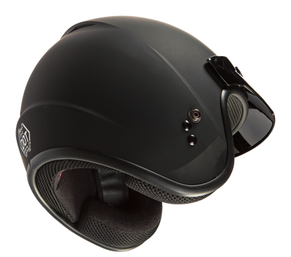 Of 2 Open Face Helmet Matte Black Xl