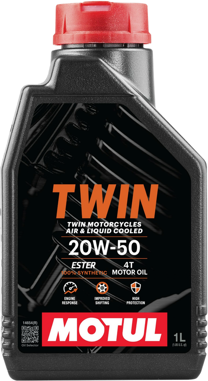 Motul Twin 100% Syn Oil 20w50 1qt