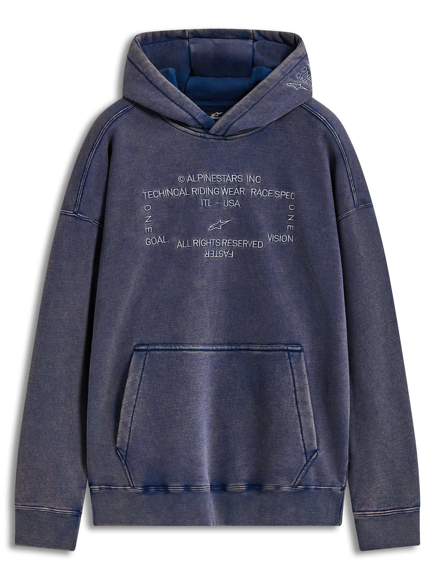 Infinite Washed Ovrsizd Hoodie Washed Navy Sm
