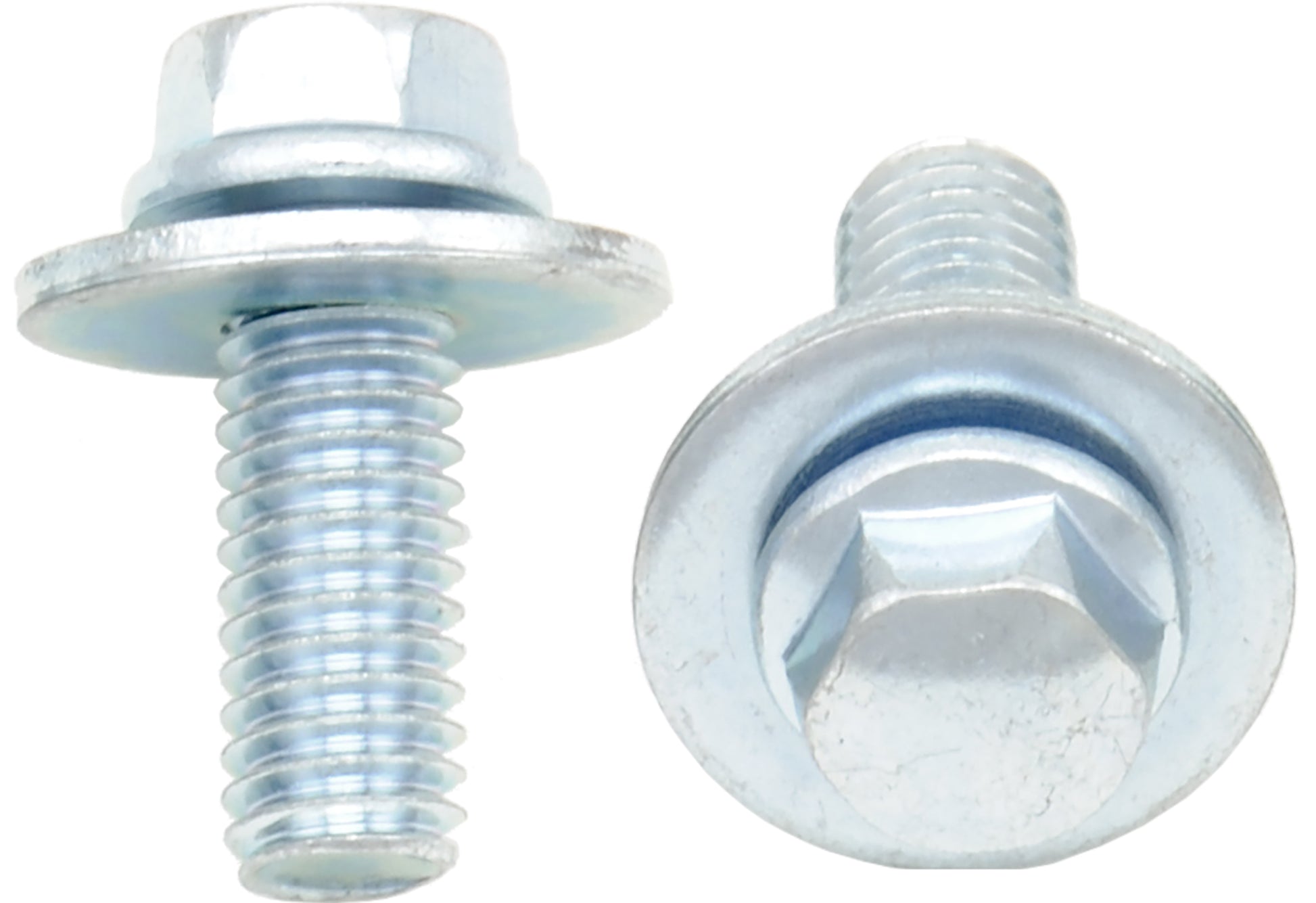 8mm Hex Head Flange Bolt 6x1.0x16mm W/16mm Washer 10/Pk