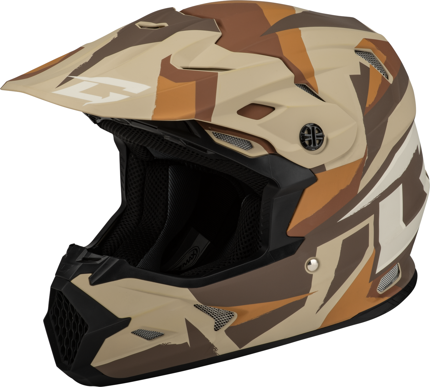 Mx 96 Splinter Helmet Matte Brown/Tan/White  Xs