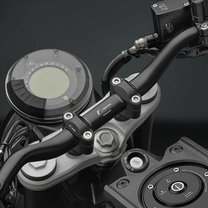 Handlebar Tapered Black Dia 22 29mm/H 55mm/W 740mm