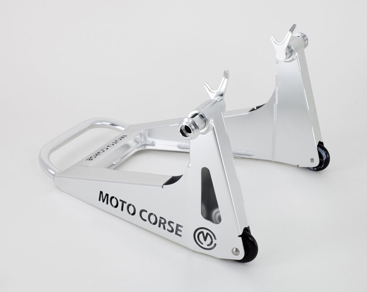 Motocorse New "SBK" Aluminum Rear Paddock Stand (requires spools installed on your bike)