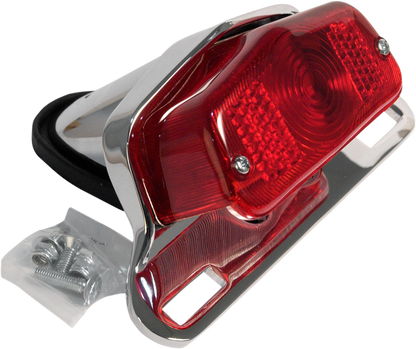 EMGO Taillight - Chrome Bracket - Red Lens 62-21510