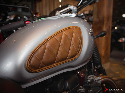 LUIMOTO TANK LEAF DIAMOND Tank Pads for the Triumph Street Cup, Street Scrambler, and Street Twin