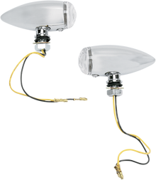DRAG SPECIALTIES BulletvMarker Lights - LED - Clear Lens - Chrome 20-6589SCLED