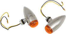 DRAG SPECIALTIES BulletvMarker Lights - LED - Amber Lens - Chrome 20-6589SALED
