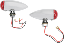 DRAG SPECIALTIES BulletvMarker Lights - LED - Red Lens - Chrome 20-6589SRLED