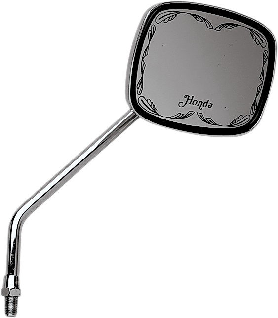 EMGO Mirror - Die-Cast - Honda Scrolled - Side View - Rectangle - M10 x 1.25 - Chrome - Left/Right 20-21720