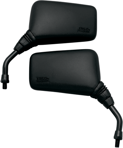 EMGO Mirror - Roadhawk - Side View - Rectangle - Short - M10 x 1.25 - Black 20-25100