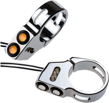 JOKER MACHINE Rat Eye LED Turn Signals - 49 mm - Chrome 05-200-3C