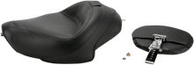 MUSTANG Wide Solo Seat - With Backrest - Vintage - Black - Smooth - XL '04-'21 79429