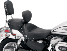 MUSTANG Wide Solo Seat - With Backrest - Black - Studded w/ Concho - XL '04-'21 79437