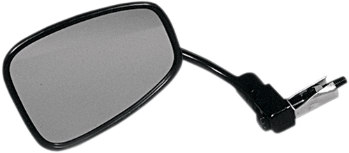 EMGO Mirror - Side View/Bar End - Rectangle - Curved - Black 20-34010