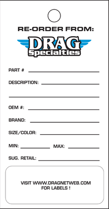 DRAG SPECIALTIES Reorder Tags - Drag Specialties 9904-0425