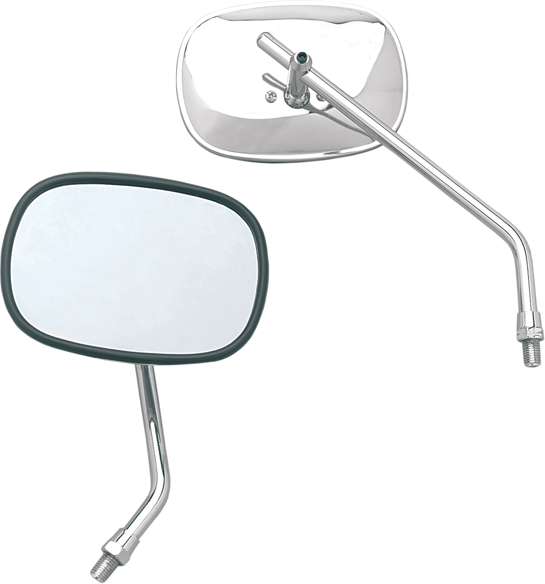 EMGO Mirror - Stamped - Plain - Side View - Rectangle - M10 x 1.25 - Chrome - Left/Right 20-34900