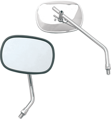 EMGO Mirror - Stamped - Plain - Side View - Rectangle - M10 x 1.25 - Chrome - Left/Right 20-34900